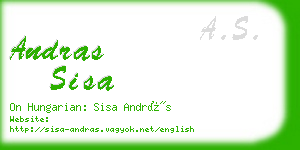 andras sisa business card